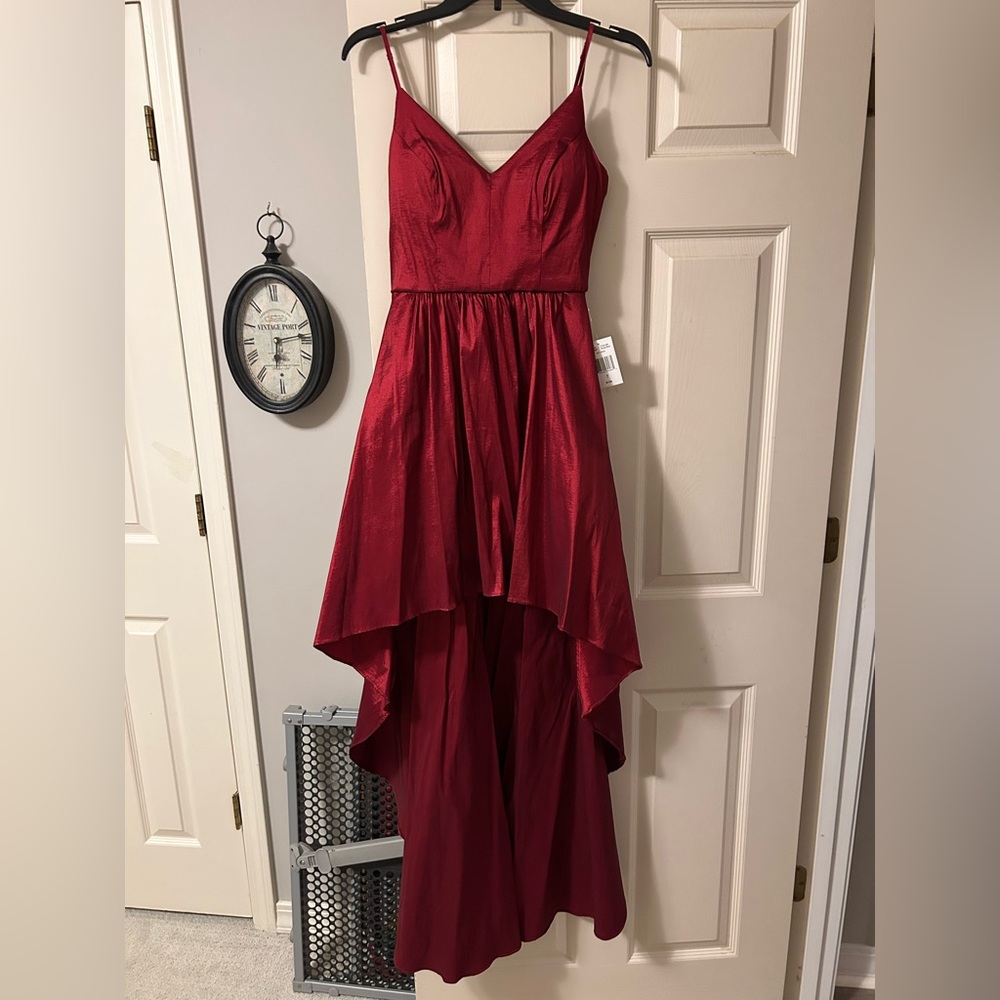 B. Smart Ruby Red High Low Dress